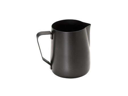 APS Pichet à lait universel, acier inoxydable noir, 0,8 l