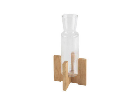 APS Pied pour carafe en verre VALO, en chêne