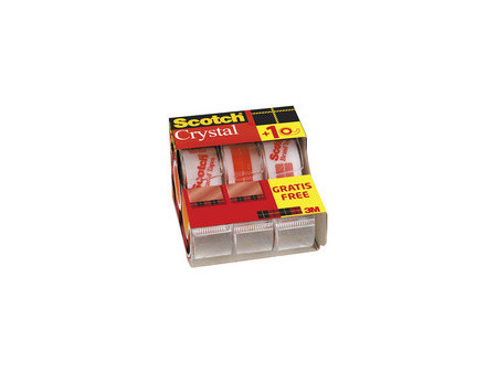 Scotch Ruban adhésif Crystal Clear 600, pack Caddy