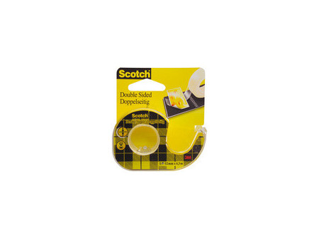 Scotch Ruban adhésif double face 665, 12 mm x 7,9 m
