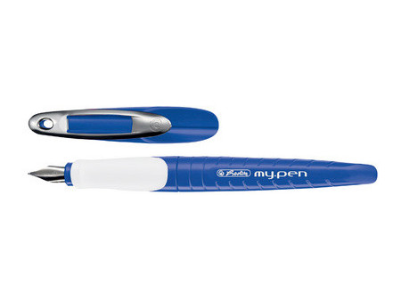 herlitz Stylo plume my.pen, plume: M, blanc / noir