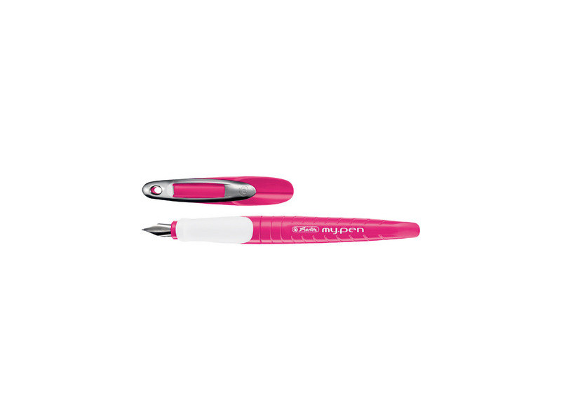 herlitz Stylo plume my.pen, plume: L, blanc / noir/noir