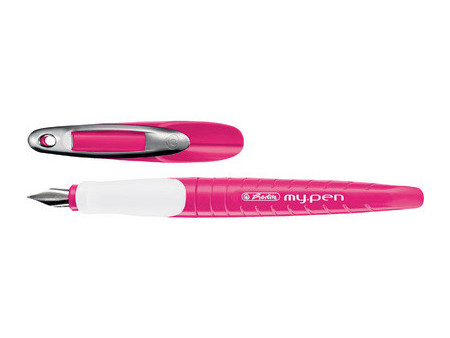 herlitz Stylo plume my.pen, plume: L, blanc / noir/noir