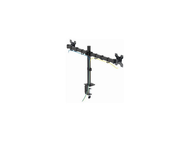 LogiLink Support double écran, longueur bras 376 mm, noir
