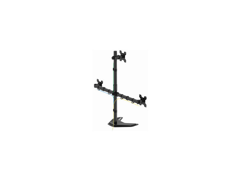 LogiLink Bras support triple écran, avec socle, noir