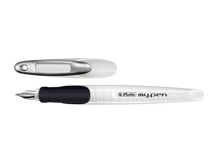 herlitz Stylo plume my.pen, largeur de plume: M, bleu/blanc