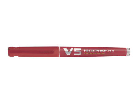 PILOT Stylo roller V5 Hi-Tecpoint, rechargeable, rouge