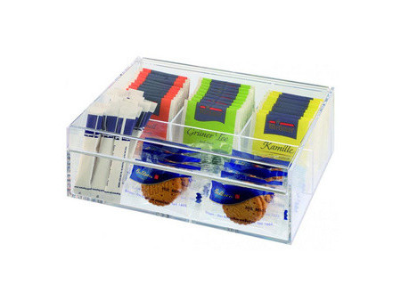 APS Boîte à thé & infusion/Multibox,en plastique transparent