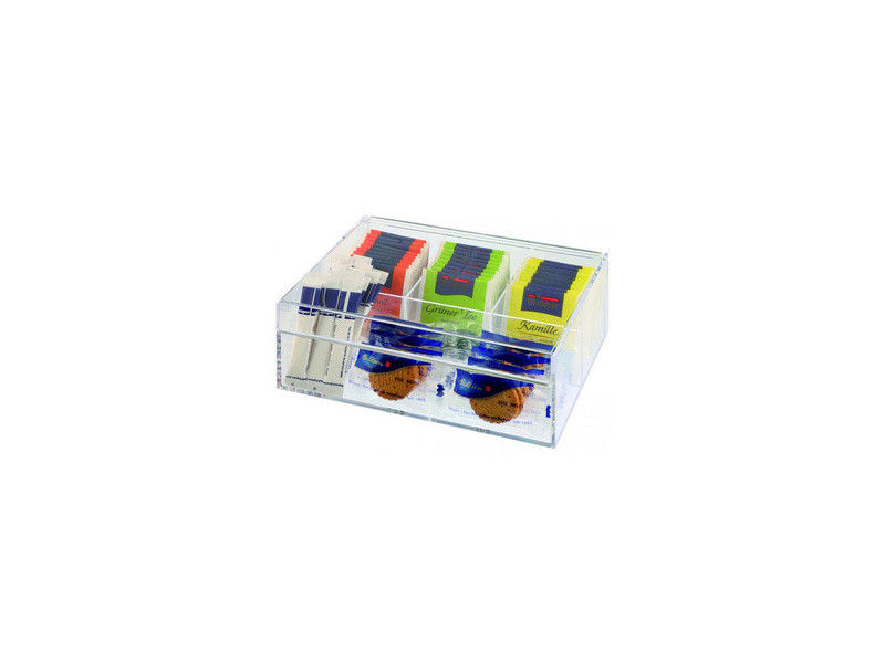 APS Boîte à thé & infusion/Multibox,en plastique transparent