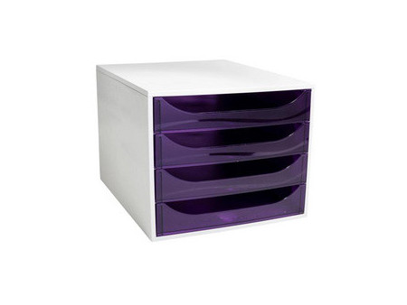 EXACOMPTA Module de classement ECOBOX, 4 tiroirs, gris