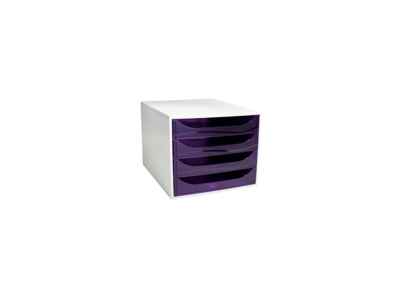 EXACOMPTA Module de classement ECOBOX, 4 tiroirs, gris