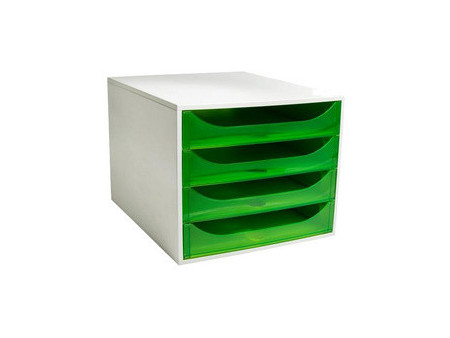 EXACOMPTA Module de classement ECOBOX, 4 tiroirs, gris