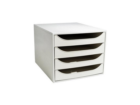 EXACOMPTA Module de classement ECOBOX, 4 tiroirs, gris