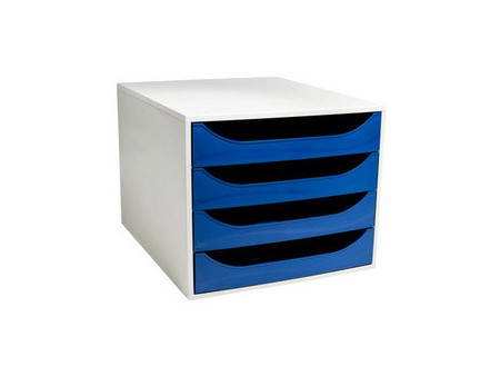 EXACOMPTA Module de classement ECOBOX, 4 tiroirs, gris