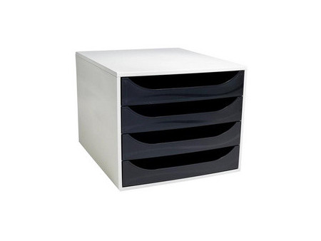 EXACOMPTA Module de classement ECOBOX, 4 tiroirs, gris