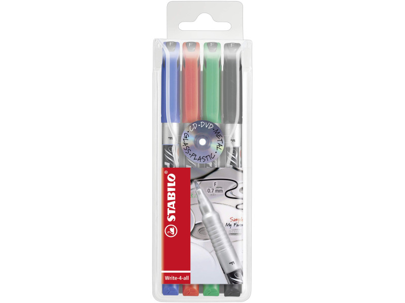 STABILO Marqueur permanent Write-4-all, F, étui en plastique