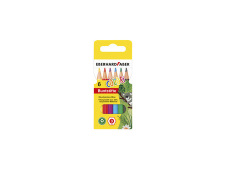 EBERHARD FABER Crayon de couleur COLORI, court, étui de 6