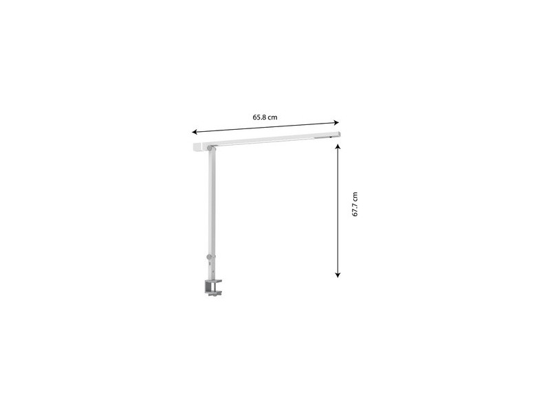 UNiLUX Lampe de bureau LED VENUSLIGHT, pied de serrage,blanc