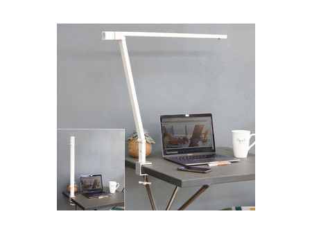 UNiLUX Lampe de bureau LED VENUSLIGHT, pied de serrage,blanc