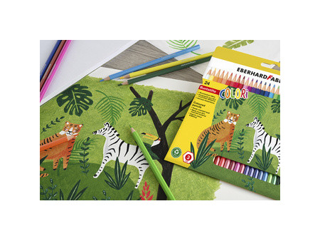 EBERHARD FABER Crayon de couleur COLORI, étui carton de 6