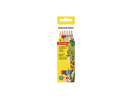 EBERHARD FABER Crayon de couleur COLORI, étui carton de 6
