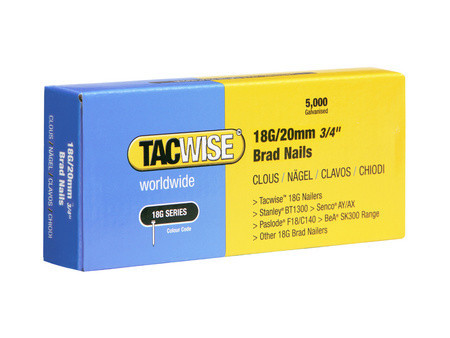 TACWISE Clous 18G/32 mm, 5.000 pièces