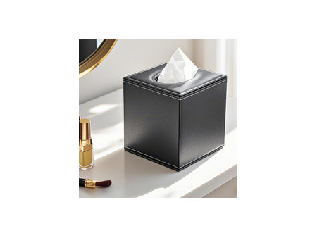 deflecto Distributeur de mouchoirs, carré, noir