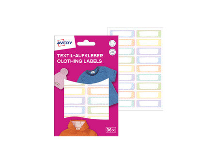 AVERY Étiquette pour textile, 13x45 mm, visage, multicolore