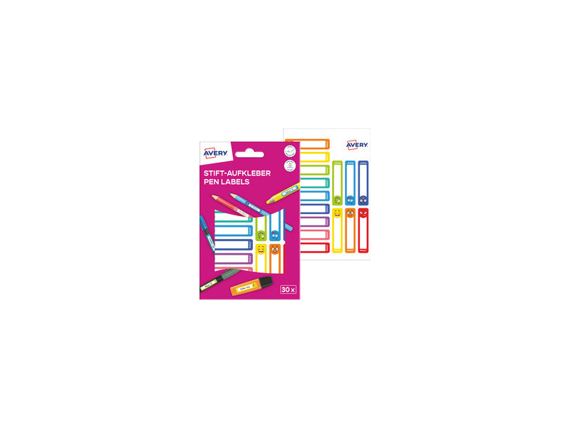 AVERY Étiquette pour stylo, papier, 10 x 50 mm, cadre rose