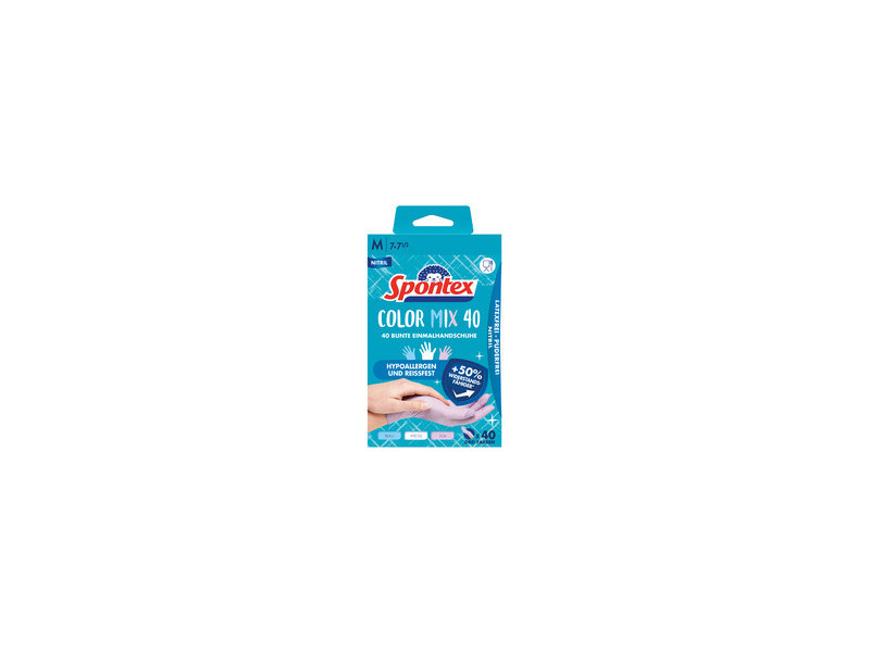 Spontex Gant en nitrile Colormix, taille: L, assorti