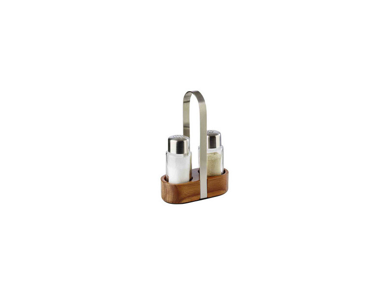 APS Ensemble salière & poivrière WOOD, bois d'acacia/inox