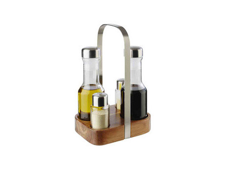 APS Ménagère de table WOOD, 5 pièces, bois d'acacia/inox