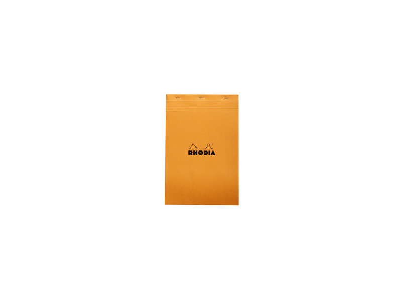 RHODIA Bloc agrafé No. 19, format A4+, quadrillé 5x5, orange