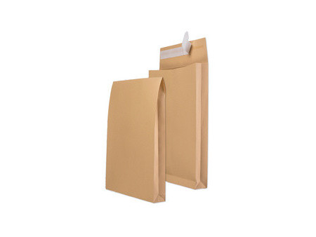 MAILmedia Pochette d'expédition B4 à soufflets, marron