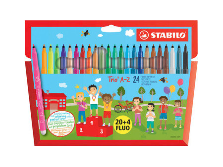 STABILO Feutre Trio A-Z, étui carton de 18, PACK SPECIAL