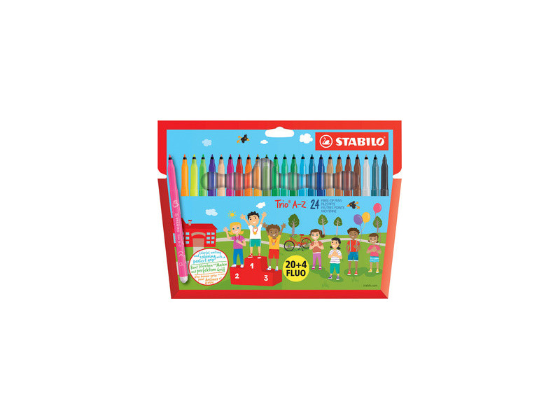 STABILO Feutre Trio A-Z, étui carton de 18, PACK SPECIAL