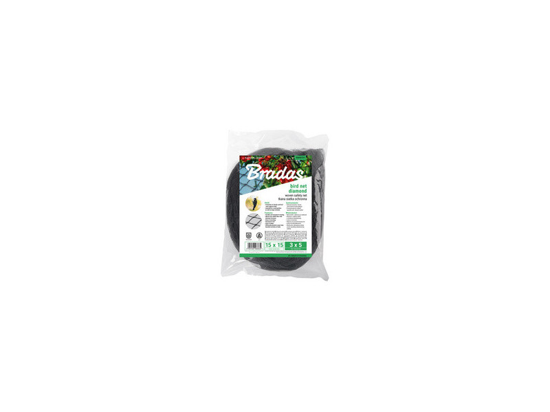 Bradas Filet de protection anti-oiseaux, 2 x 5 m, noir