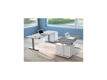 kerkmann Caisson mobile, 4 tiroirs, blanc/anthracite