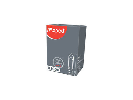 Maped Attache-lettres, galvanisées, 32 mm, grand paquet