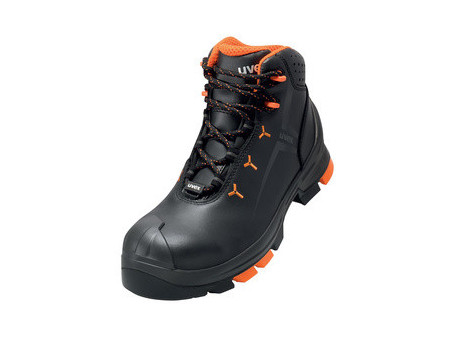 uvex 2 Chaussures montantes S3 SRC, T. 43, noir/orange