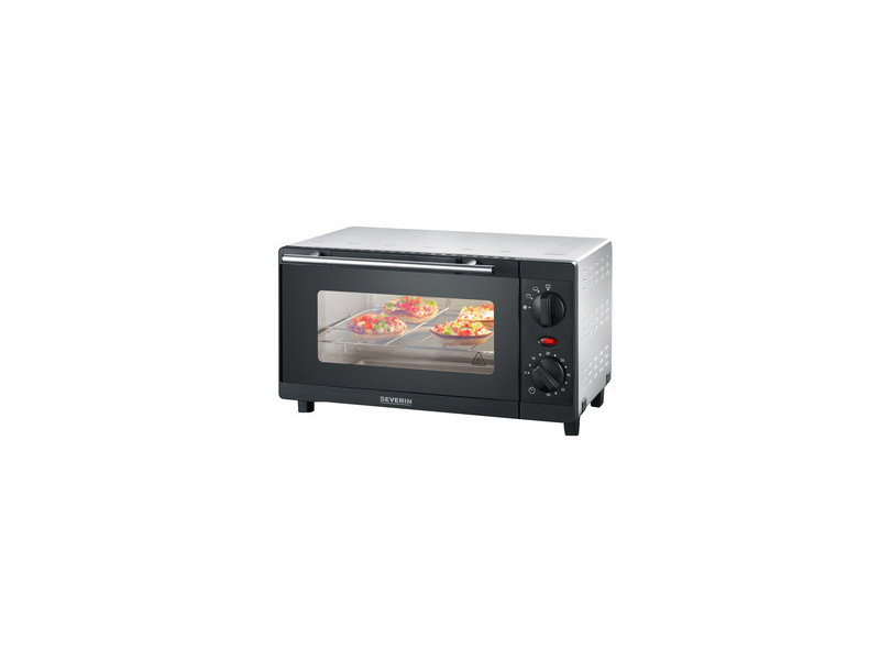 SEVERIN Four à chaleur tournante T0 2052, 800 W, noir/argent
