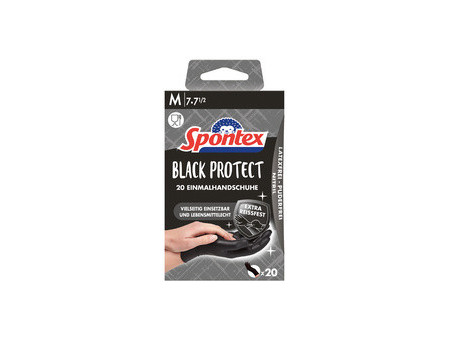 Spontex Gant en nitrile Black Protect, taille: L, noir