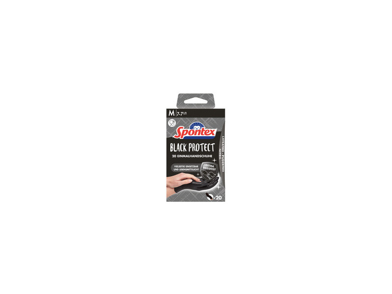 Spontex Gant en nitrile Black Protect, taille: L, noir