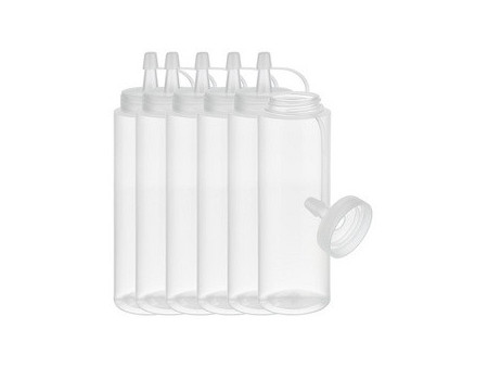 APS Bouteille verseuse souple, 760 ml, set de 6, transparent