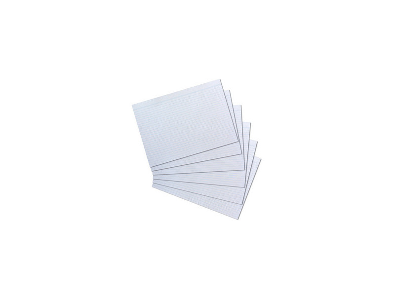 herlitz Fiches bristol, A4, ligné, blanc