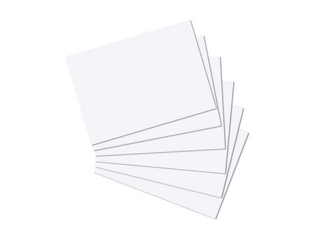 herlitz Fiches bristol, A4, ligné, blanc