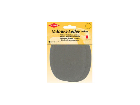 KLEIBER Patch imitation cuir velours, 130x100 mm, taupe