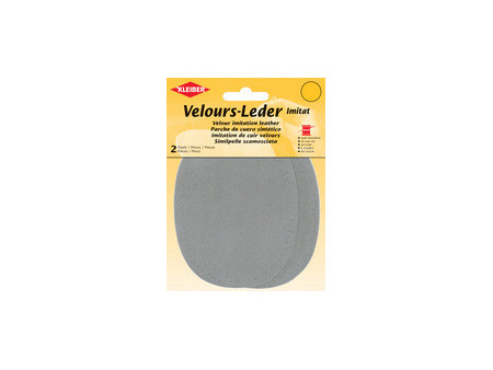 KLEIBER Patch imitation cuir velours, 130x100 mm, taupe