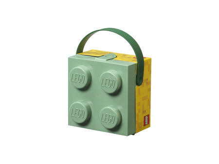 LEGO Boîte à goûter avec poignée, vert sable