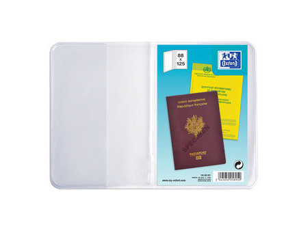 Oxford Etui de poche, PVC, 2 volets, 0,20 mm, 88 x 125 mm